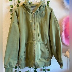 brandy melville christy hoodie matcha green / oversized fit